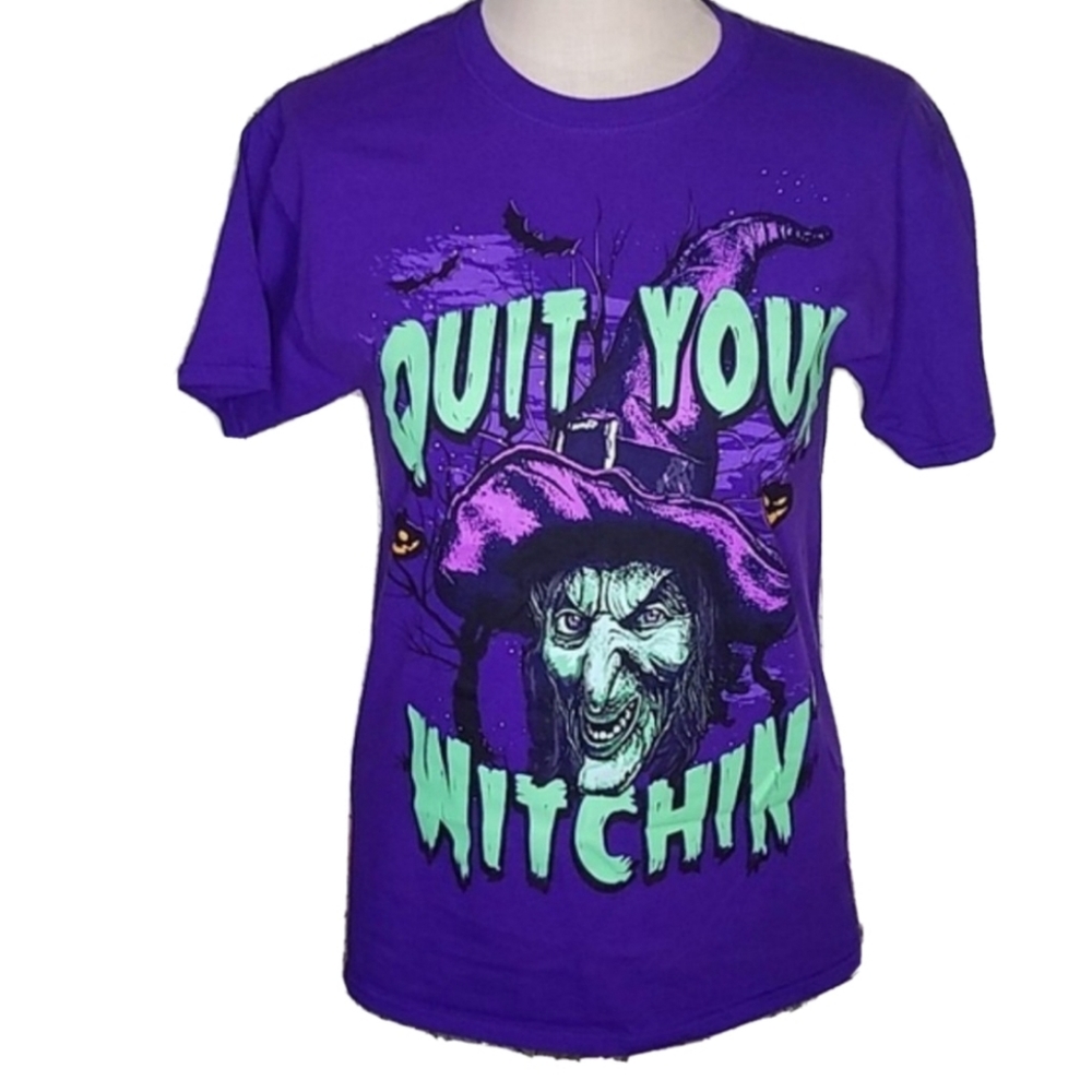Halloween shirt women medium quit witchin Bin16 - Picture 1 of 7